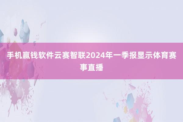 手机赢钱软件云赛智联2024年一季报显示体育赛事直播